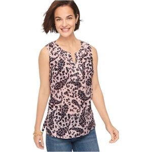 Talbots COTTON TRAPUNTO POPOVER - LEOPARD PAISLEY